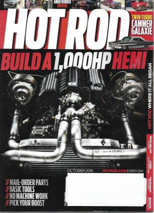 HOT ROD 2018 OCT - BUILD A 1000HP HEMI, TWIN TURBO CAMMER GALAXIE, MAIL ORDER